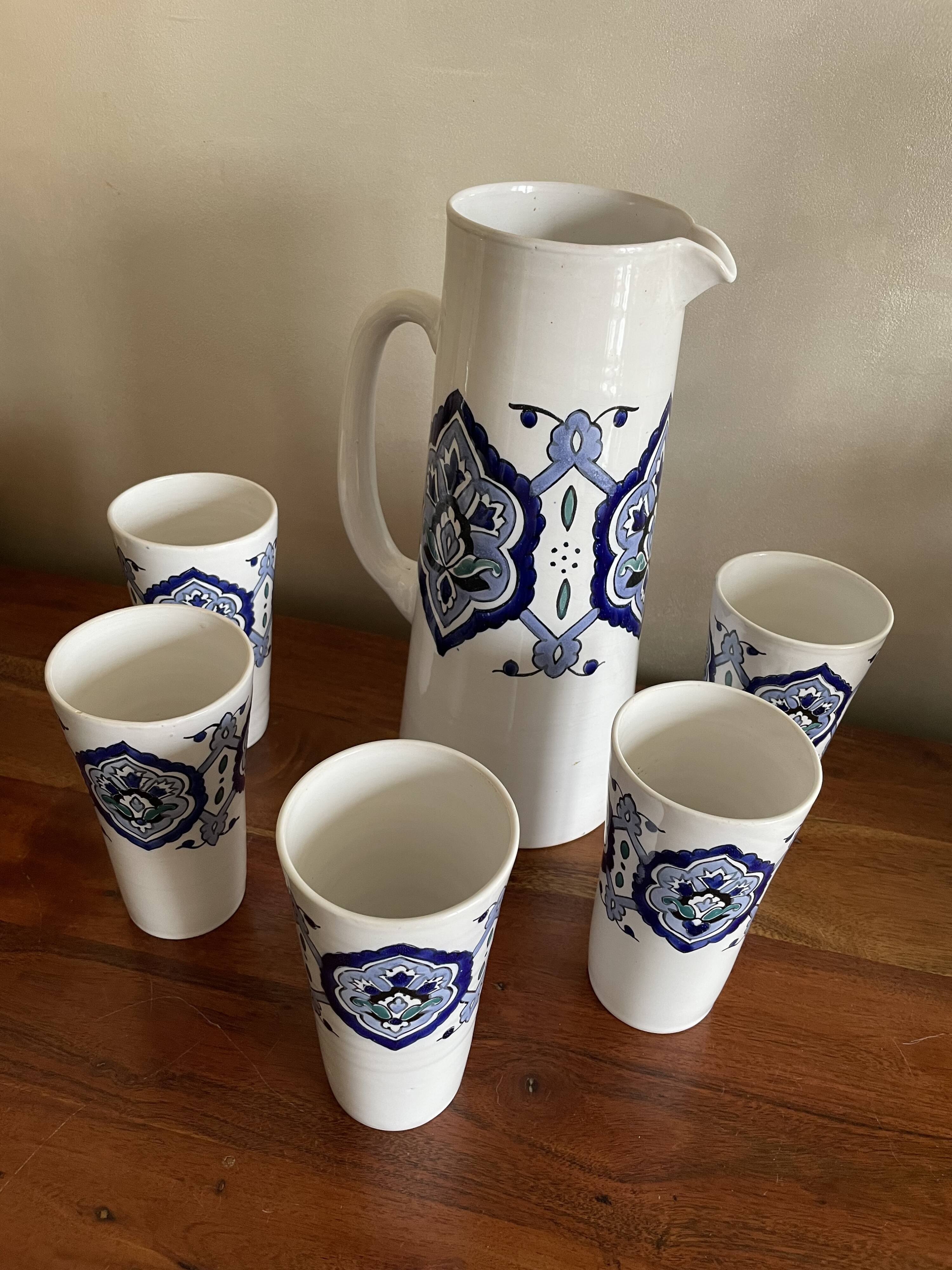 Broc et verre artisanat Tunisien