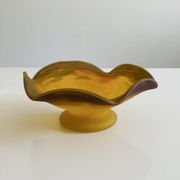 Glass footed coupe Nuagé signed by Muller Frères Lunéville.