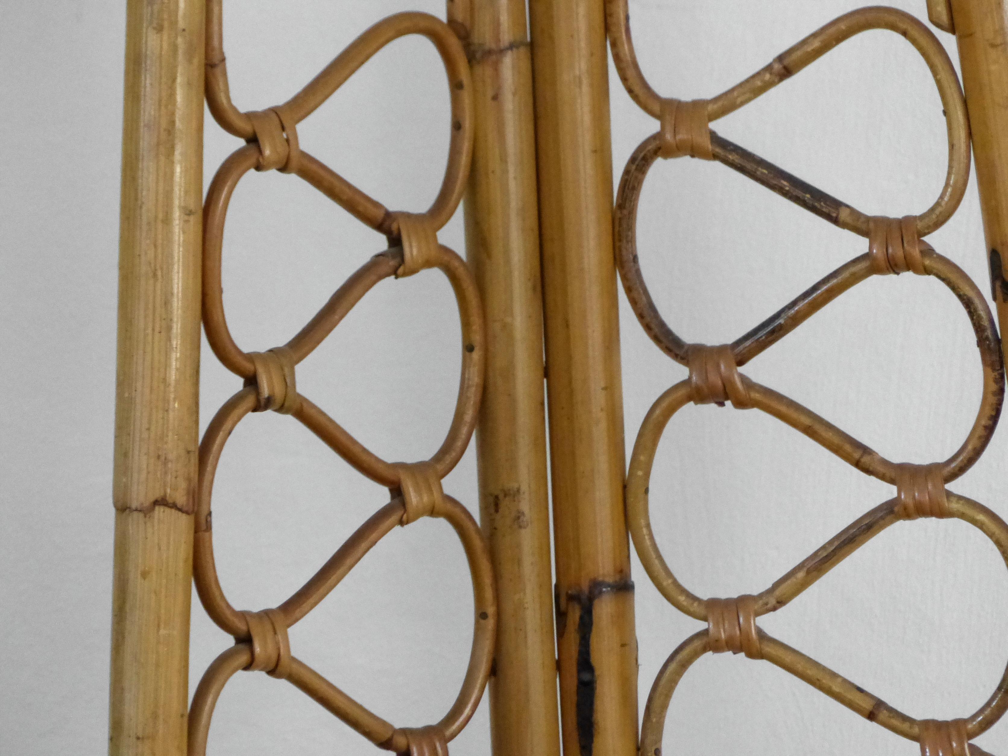 Pair of low bamboo chairs 1960