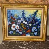 Canvas painting painted with a knife