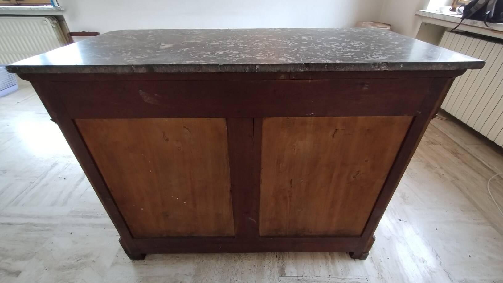 Louis Philippe style chest of drawers in marquetry wood