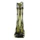 Mid-century modern vase, olive glass, Poland, 1970s
