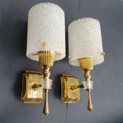Pair of vintage 1970s perspex wall sconces.