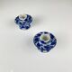 Set of 2 blue and white porcelain candlesticks, 20th century.