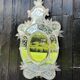 Venetian mirror in colorless Murano glass, circa 1940