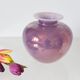 Iridescent glass ball vase, vintage, 1980