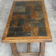 Table basse en chêne et ardoise – années 60-70