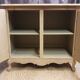 Old 2-door chest of drawers in air-coated oak, to be painted or varnished.