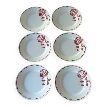 Lot de 6 assiettes à dessert en terre de fer
