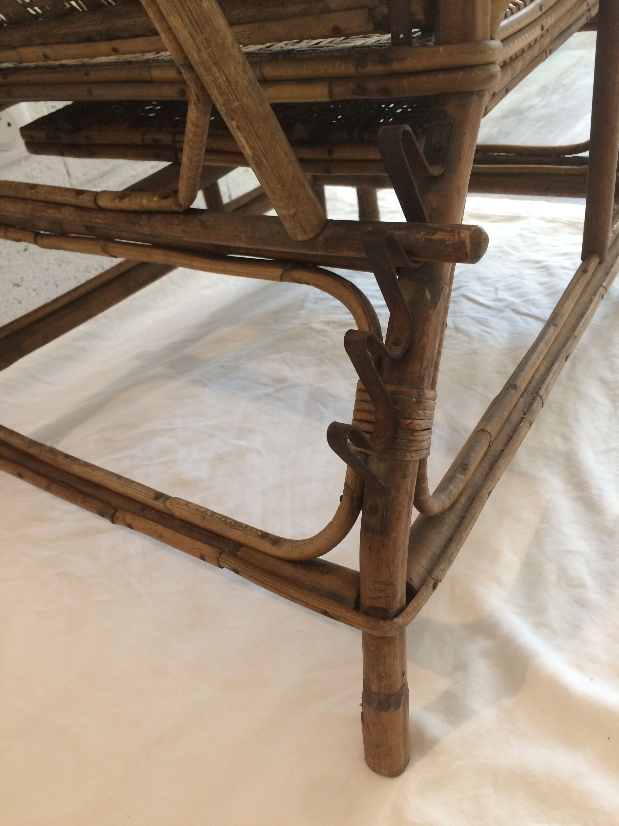 very old rattan Lounger