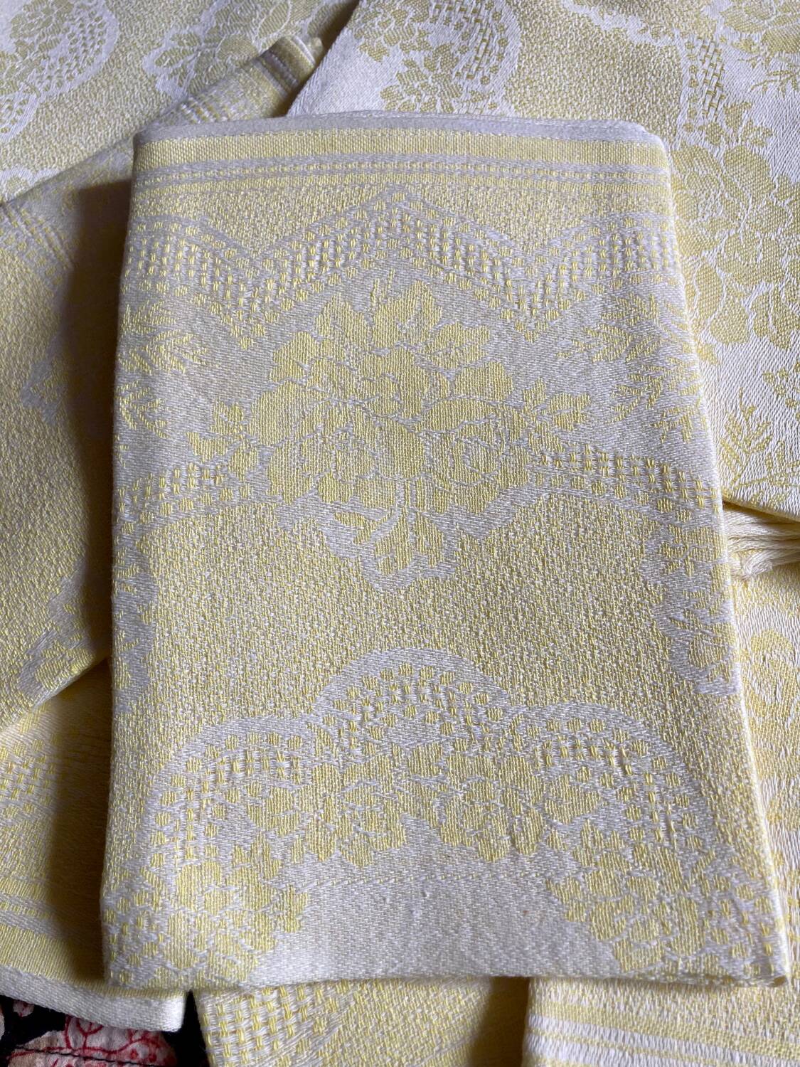 Set de 12 serviettes damassées