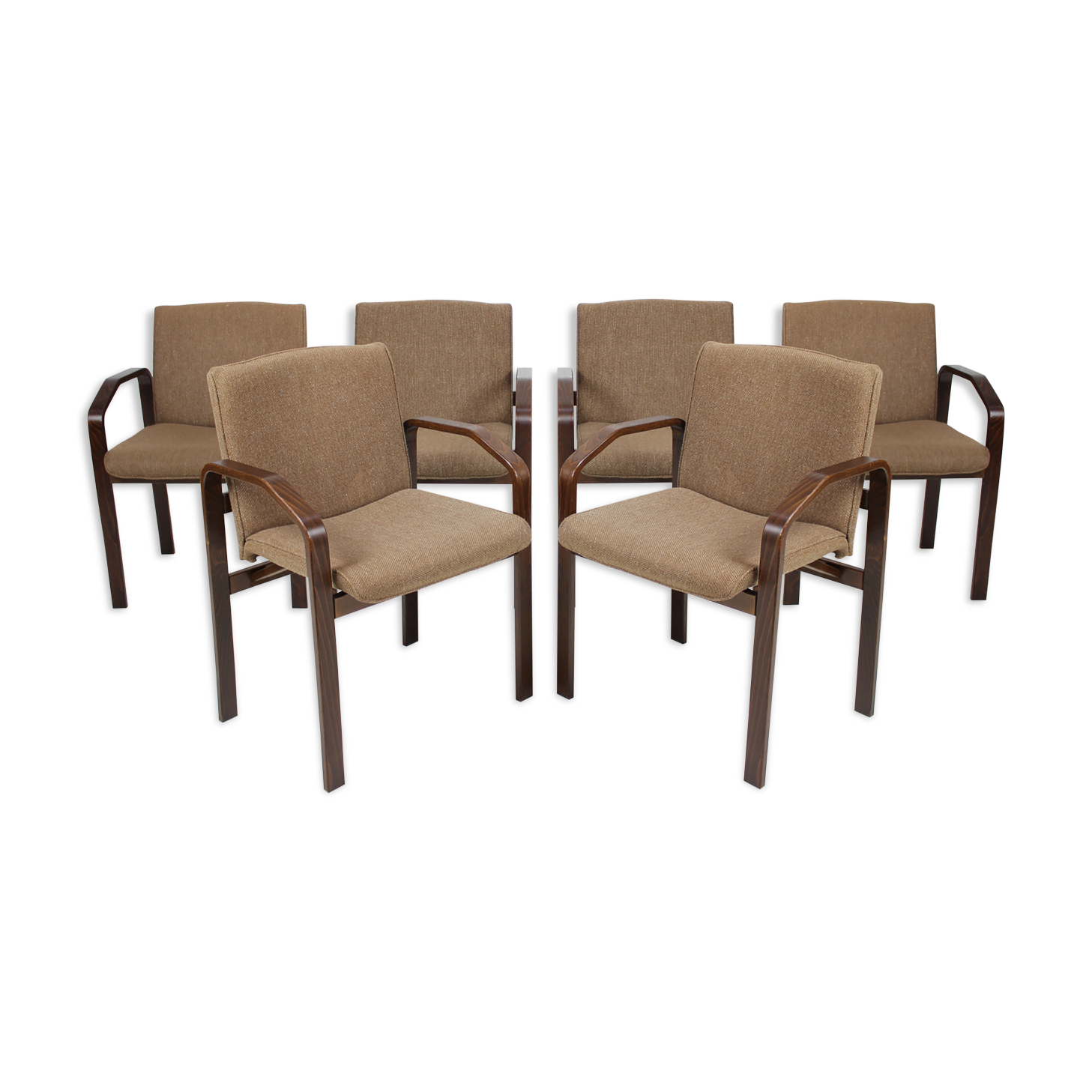 Set of six lounge chairs/Ton, Národní podnik Holešov, 1993.