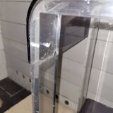 Plexiglas shelf on casters from the 70s