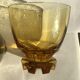 9 glasses amber feet notched wheels