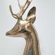 Cerf laiton massif stylisé vintage hauteur 38 cm