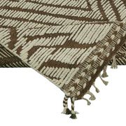 Handwoven Tribal One of a Kind 272 cm x 375 cm Beige Wool Carpet