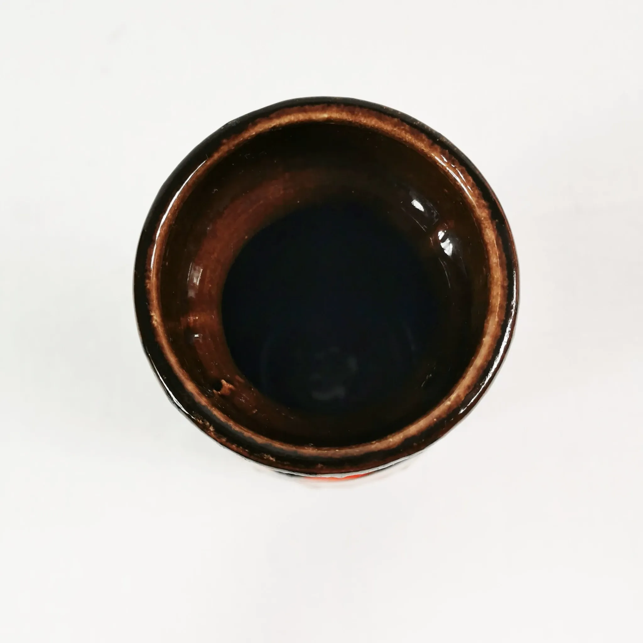 Fat Lava ceramic vase, Scheurich Keramik 242-22 "Spiderweb," 1960s.