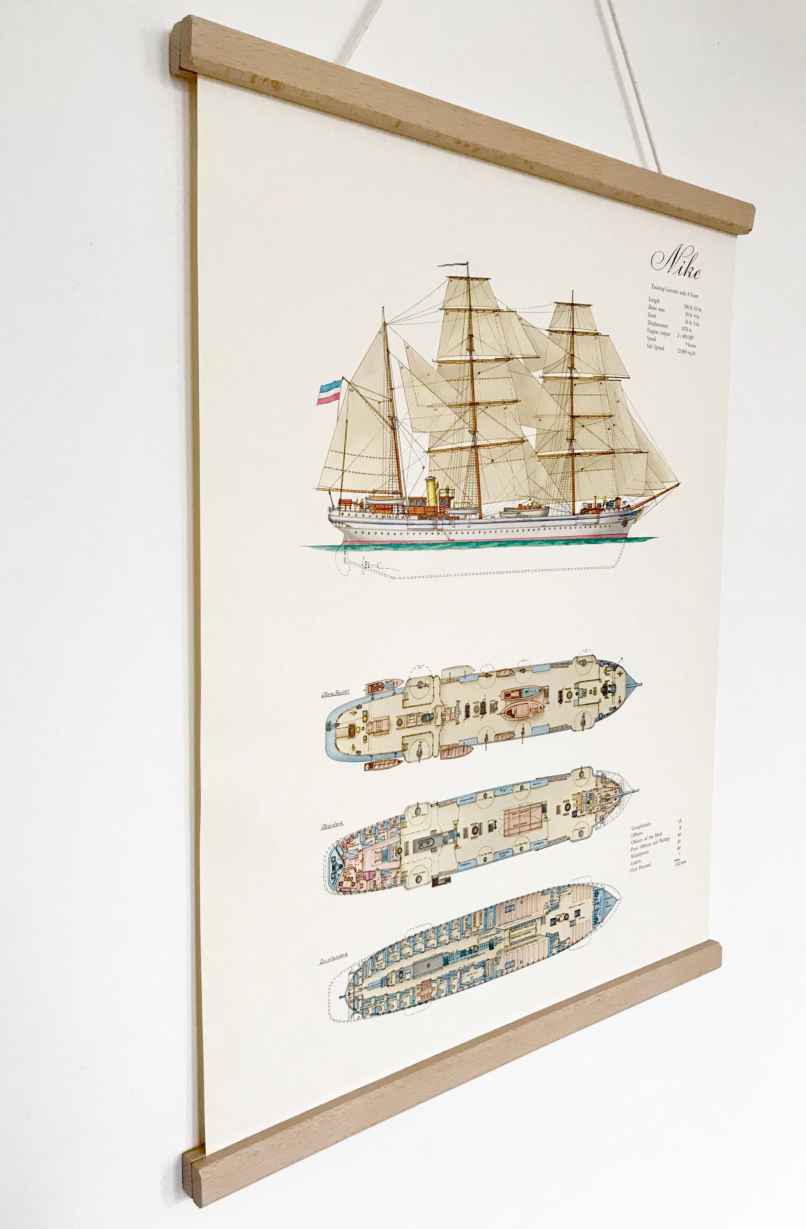 Displays representing the ship Nike