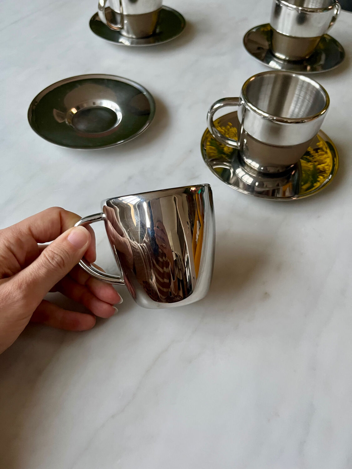 Stainless steel coffee service