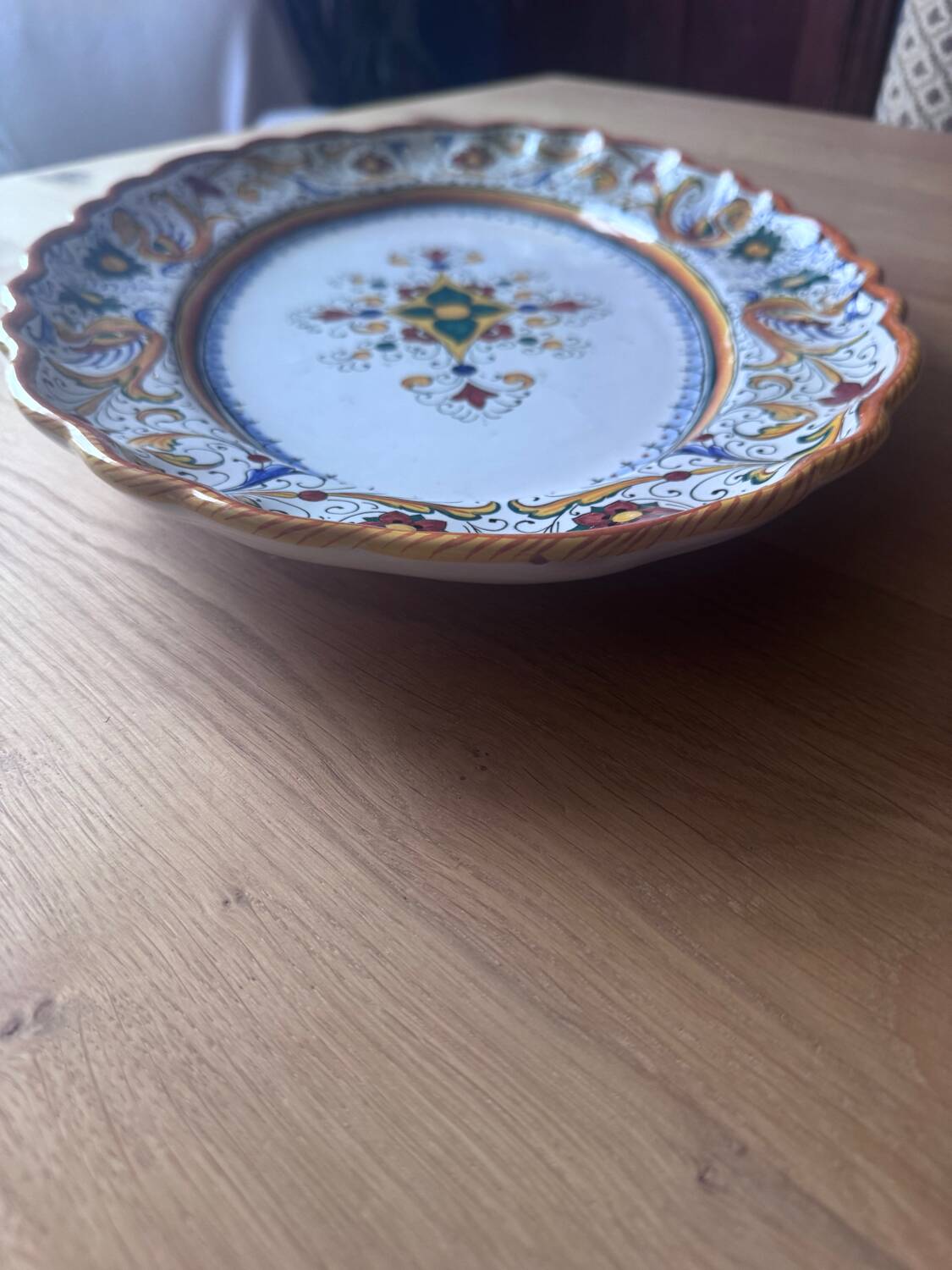 Large oval ceramic platter from Deruta