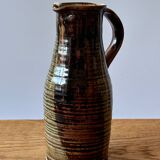 Vintage enameled stoneware pitcher
