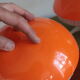 Pair of Philips 1960 mushroom bedside lamp, granite and orange vintage perspex
