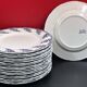Set of 18 Lunéville earthenware dinner plates, 25.5 cm diameter