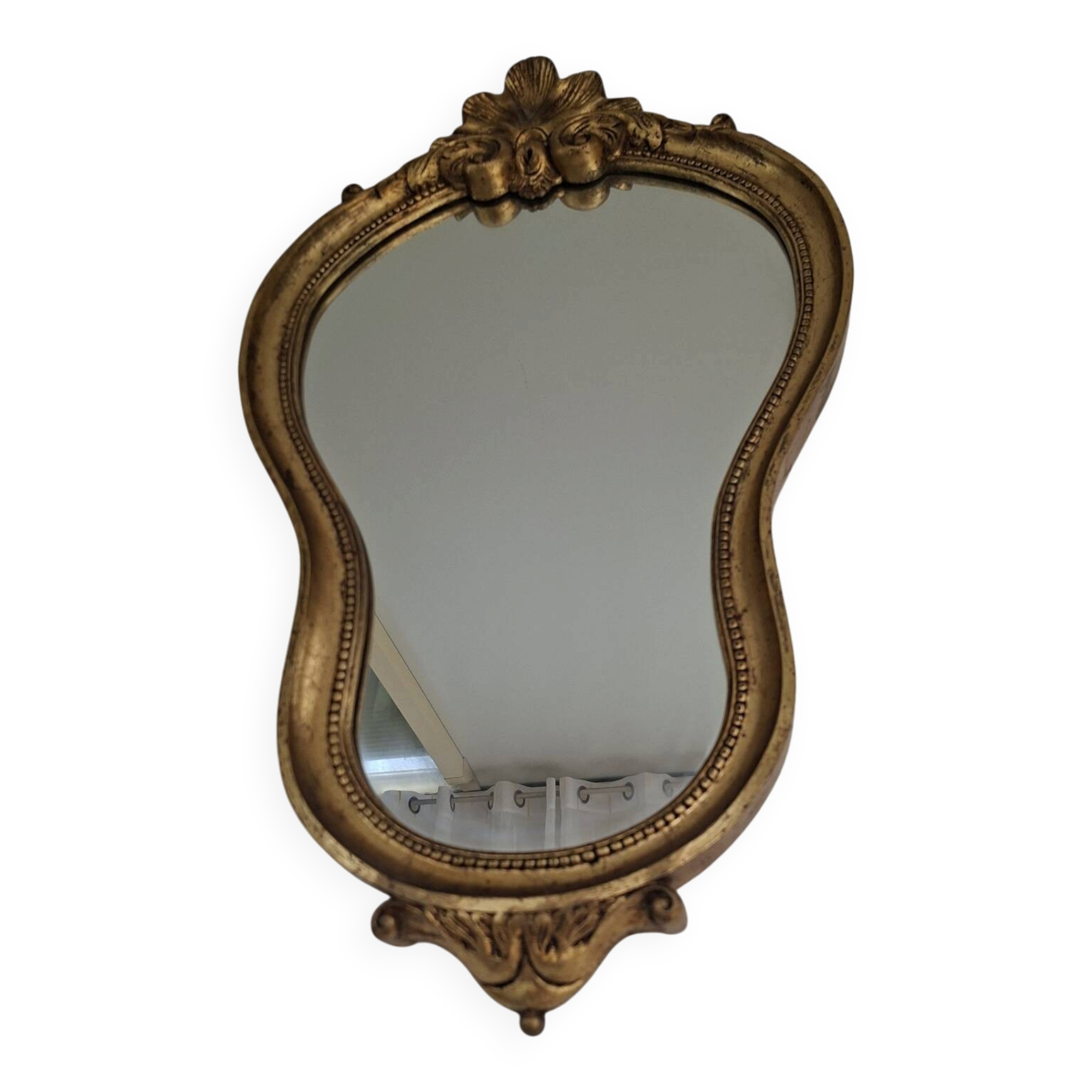 Miroir doré en bois style baroque