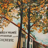 Maurice Utrillo: La Vacheresse, national road to Anse (Rhône), signed lithograph