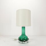 Lampe scandinave verte en verre Kosta Hans-Owe Sandeberg Suède 1960