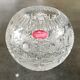 Vase crystal ball schonborner bleikristall germany floral motifs