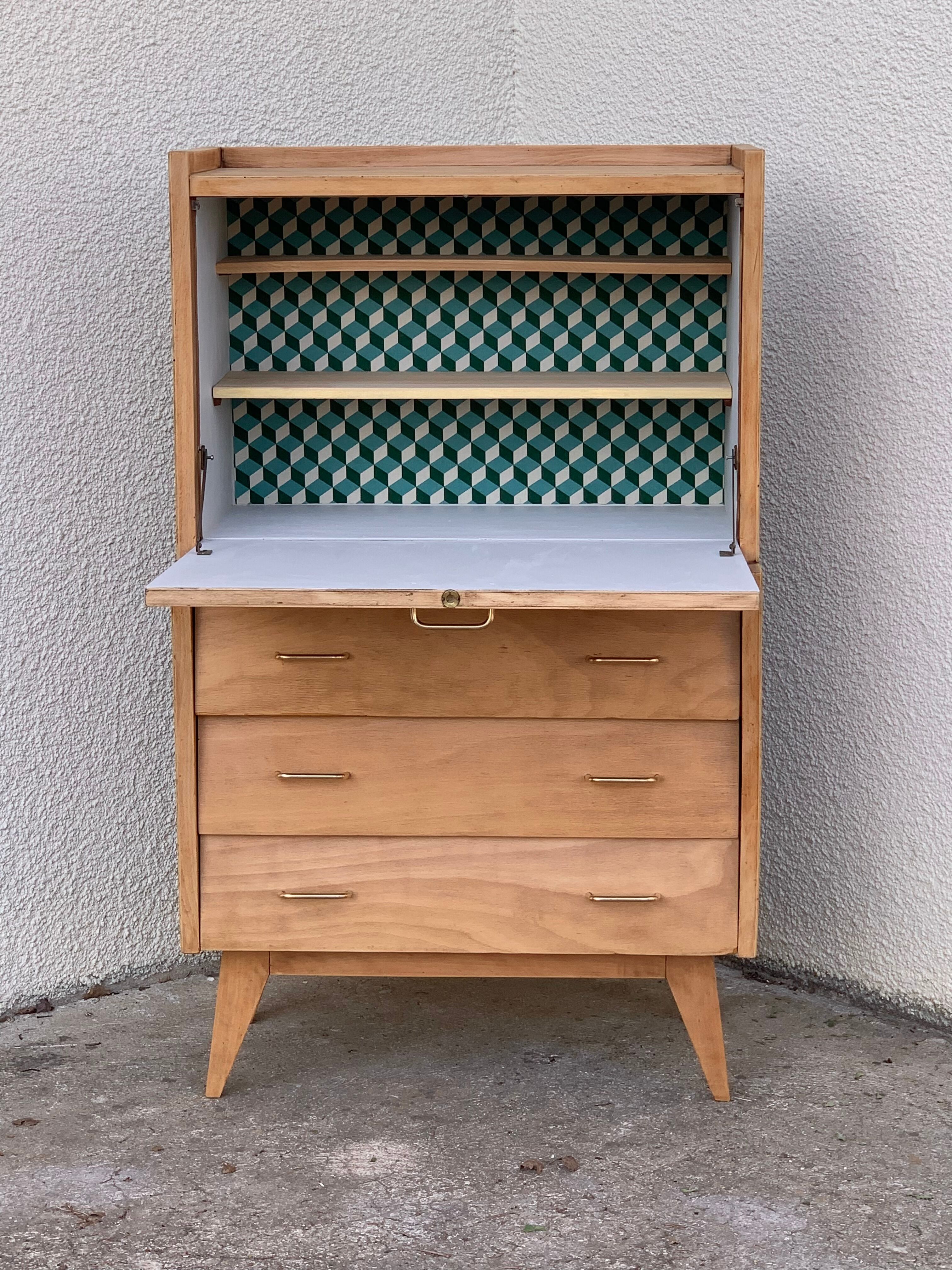 Secretary dresser vintage compass feet 1950