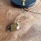 Lampe vintage marbre noir et laiton 1960