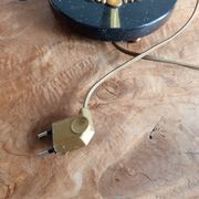 Lampe vintage marbre noir et laiton 1960