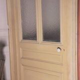 Large glazed door and its old glazed transom.