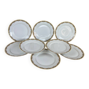 8 assiettes plates art