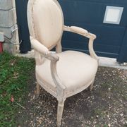 Antique armchair in Louis XVI style from the late 19th century.