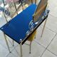 Coiffeuse et chaise vintage verre et métal dorée