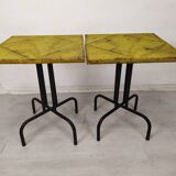 Vintage perforated metal bistro table