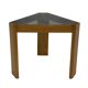Vintage side table by Porada Arredi, 1970s wood and glass
