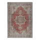 Traditional Vintage Handmade Turkish Area Rug. Hand-knotted Wool Carpet with Medallion Design