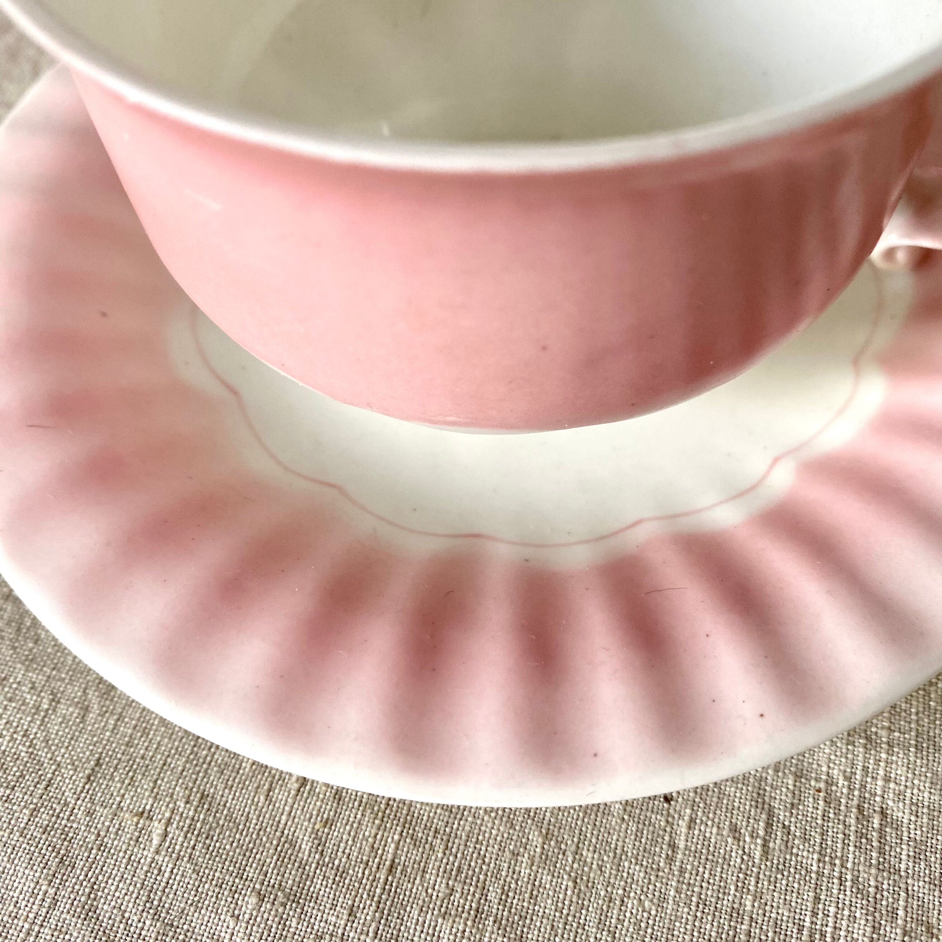 Pink vintage porcelain cups
