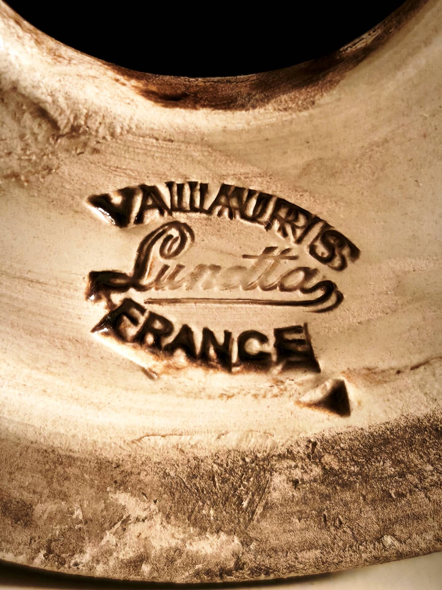 Pied de lampe Lunetta Sauveur (1906-1991) Vallauris Années 70