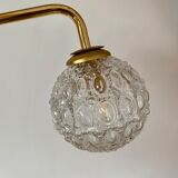 Vintage globe wall lamp in molded glass