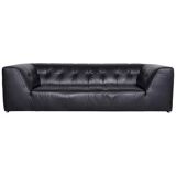 Ligne Roset Malhoun 3-seater sofa in aubergine leather