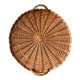 Round wicker tray