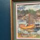 Original Swedish Oil On Panel – “Dock” By Dal‑Edvin – Signed – Vintage & Framed – 31 × 30 Cm (12.2" × 11.8")