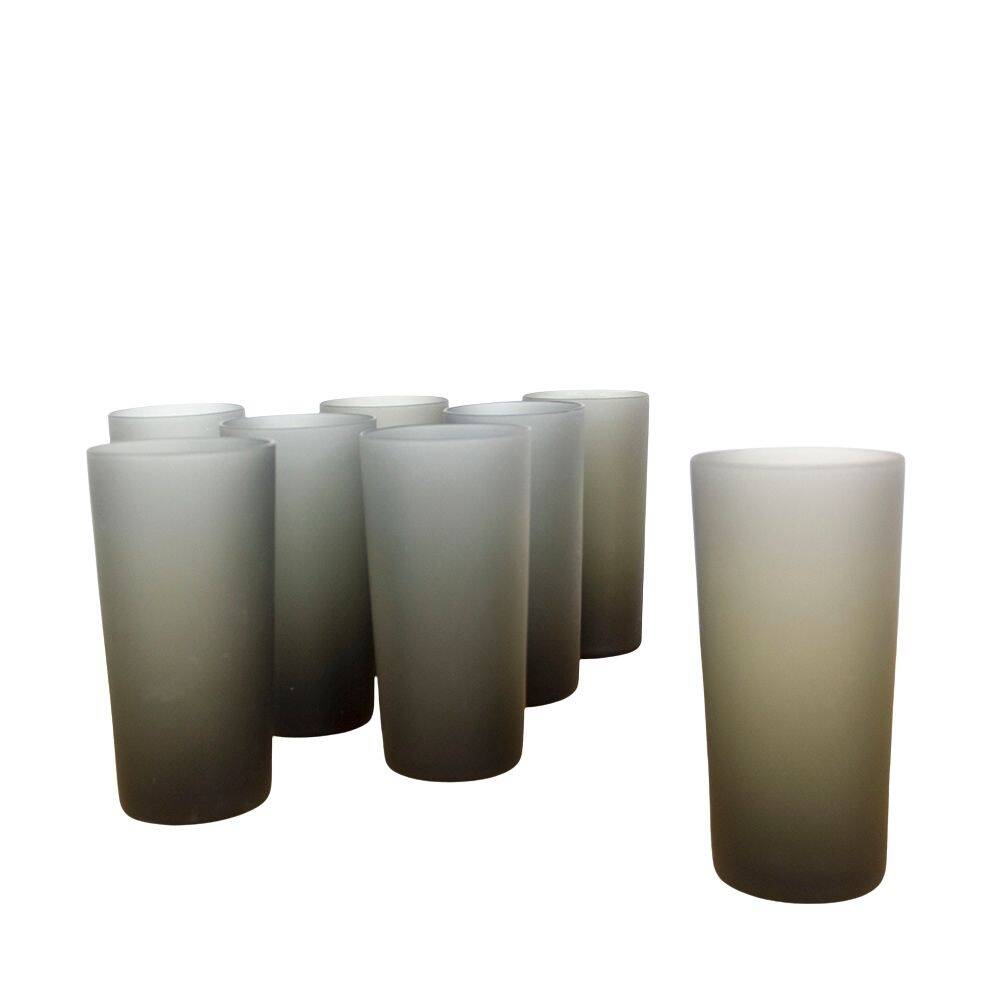 Vintage Matte Black Highball Glasses