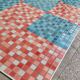 Table de ferme ancienne plateau mosaïque piètements fuselée -2m64