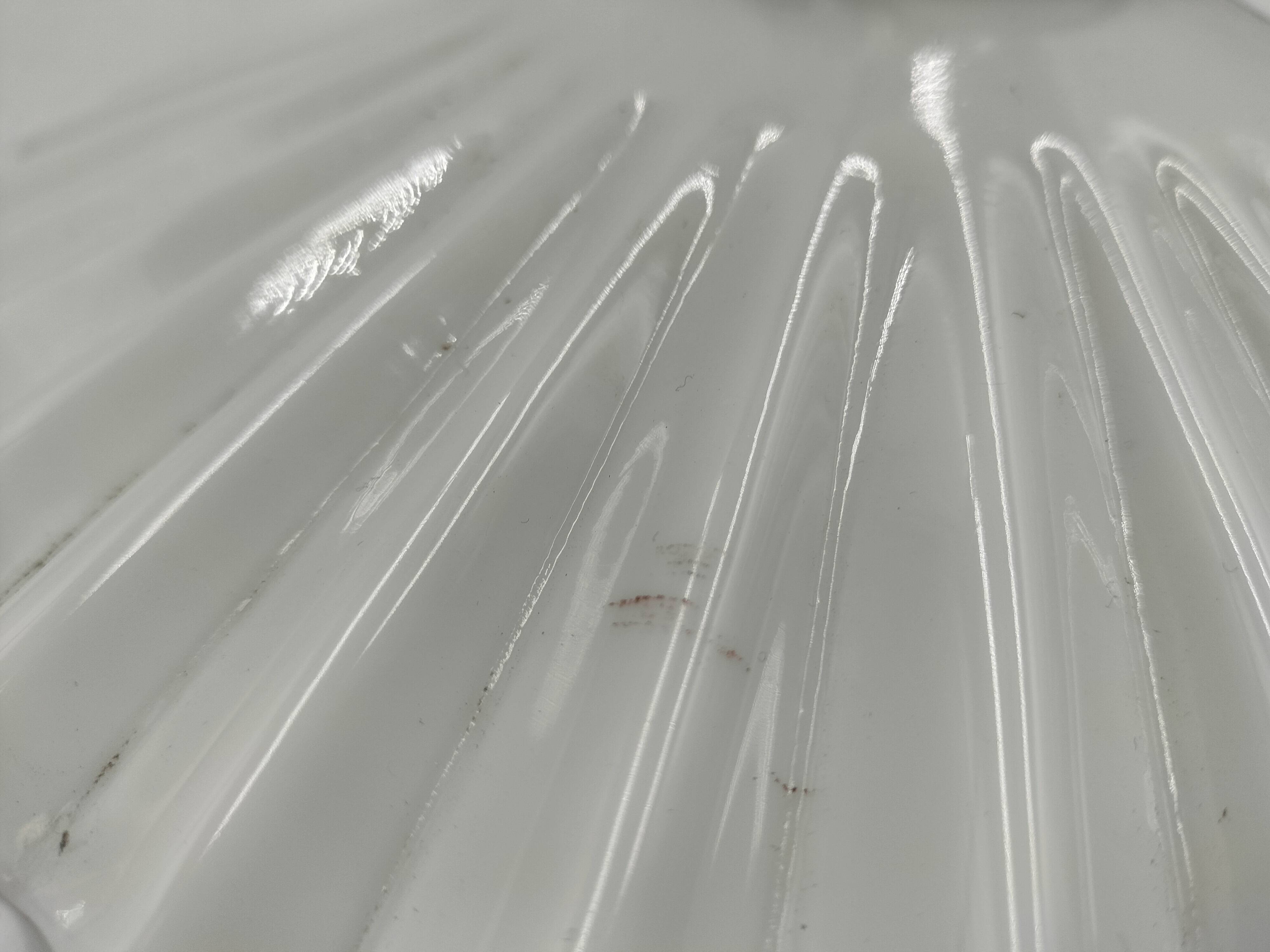 Opaline suspension with ceiling light